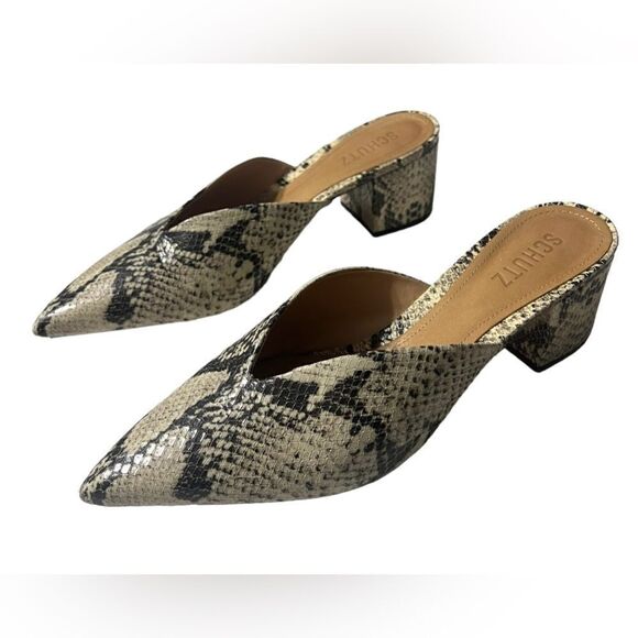 Schutz Dauani snake mule heels 9.5B - Picture 4 of 6